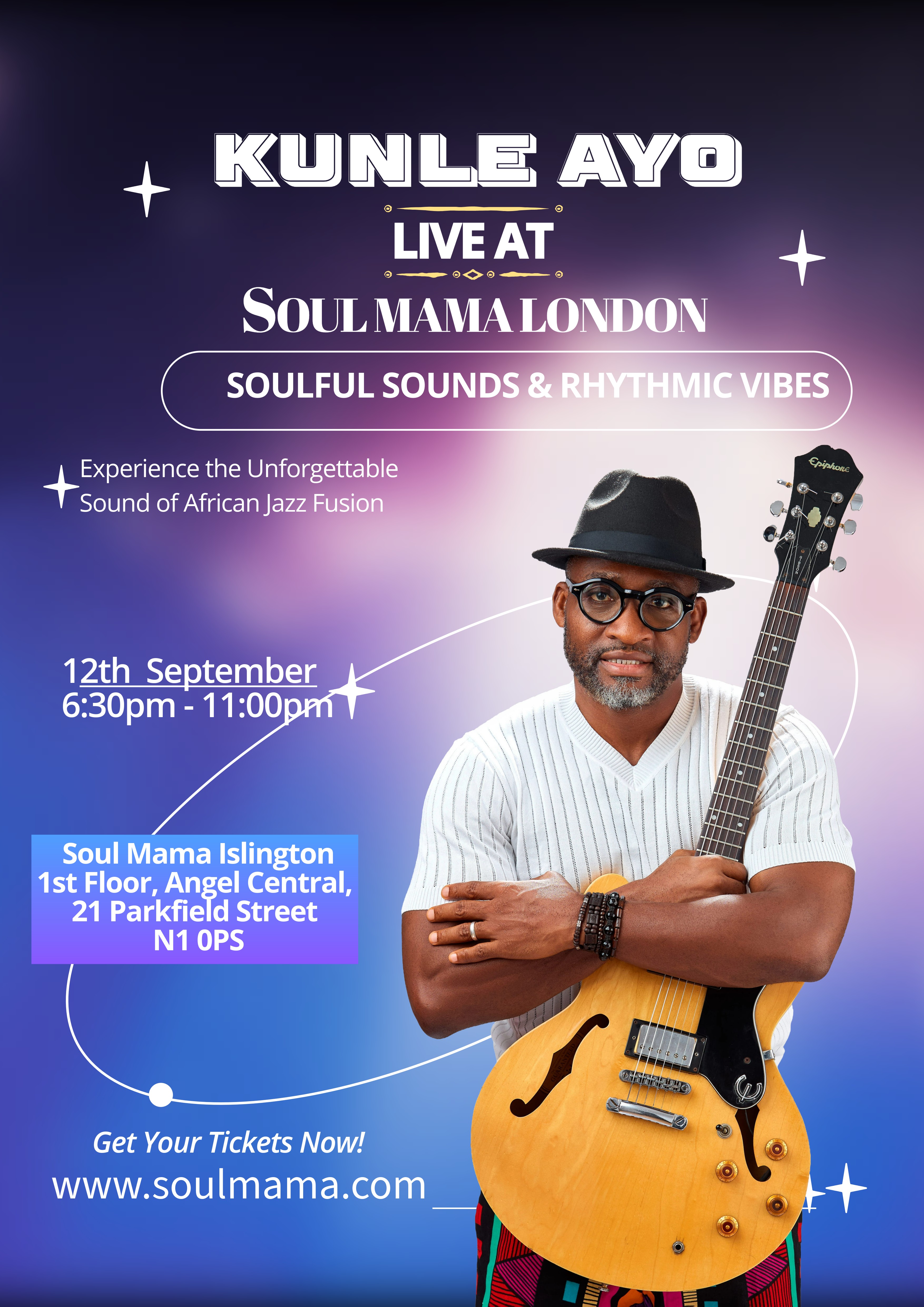 SOULFUL SOUNDS & RHYTHMIC VIBES WITH KUNLE AYO LIVE
