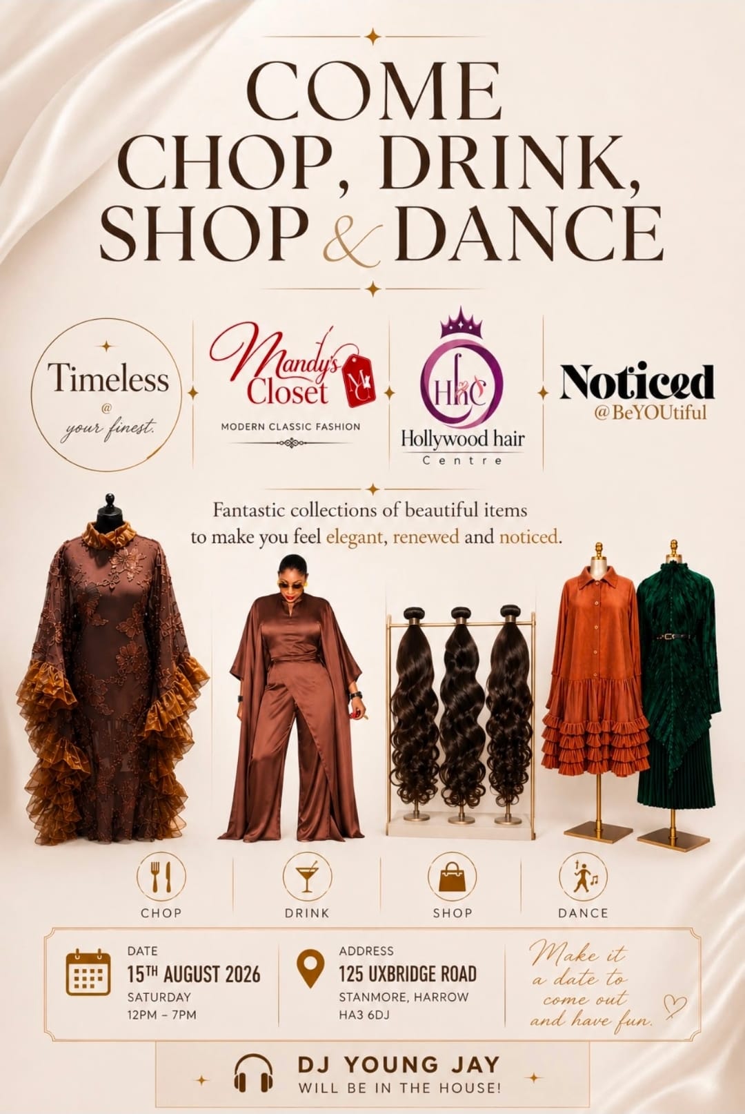 ✨ COME CHOP, DRINK, SHOP & DANCE ✨