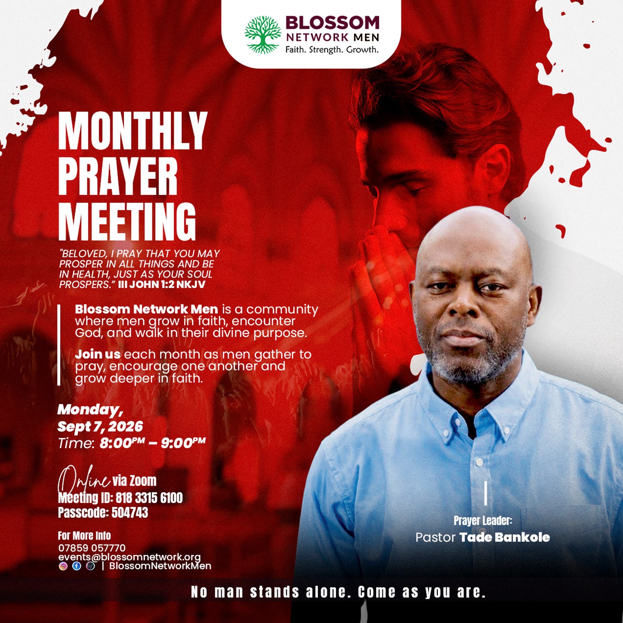 Blossom Network Men Monthly prayer