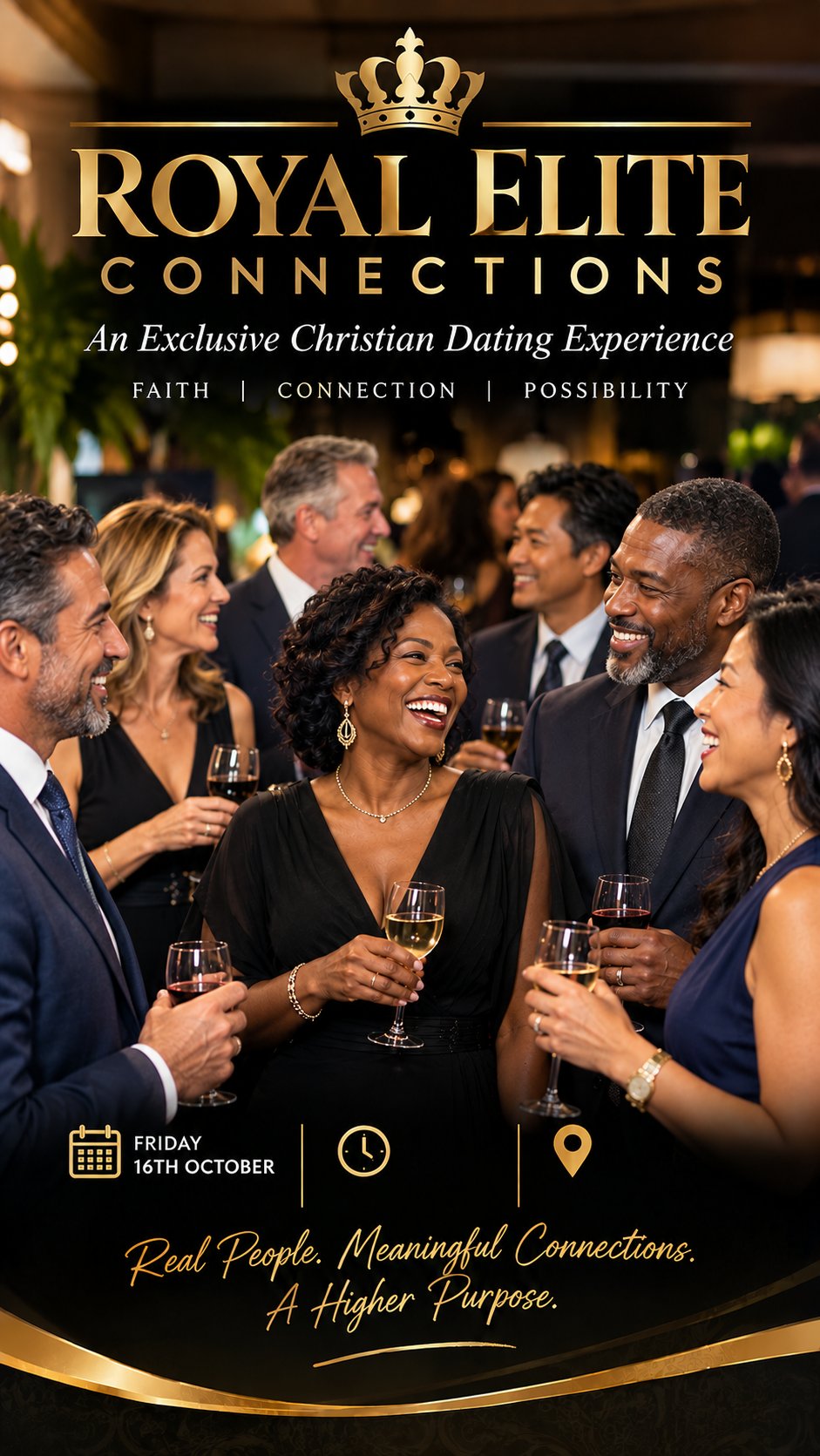 Royal Elite Connections: Exclusive Christian Dating Event for Singles 40–65