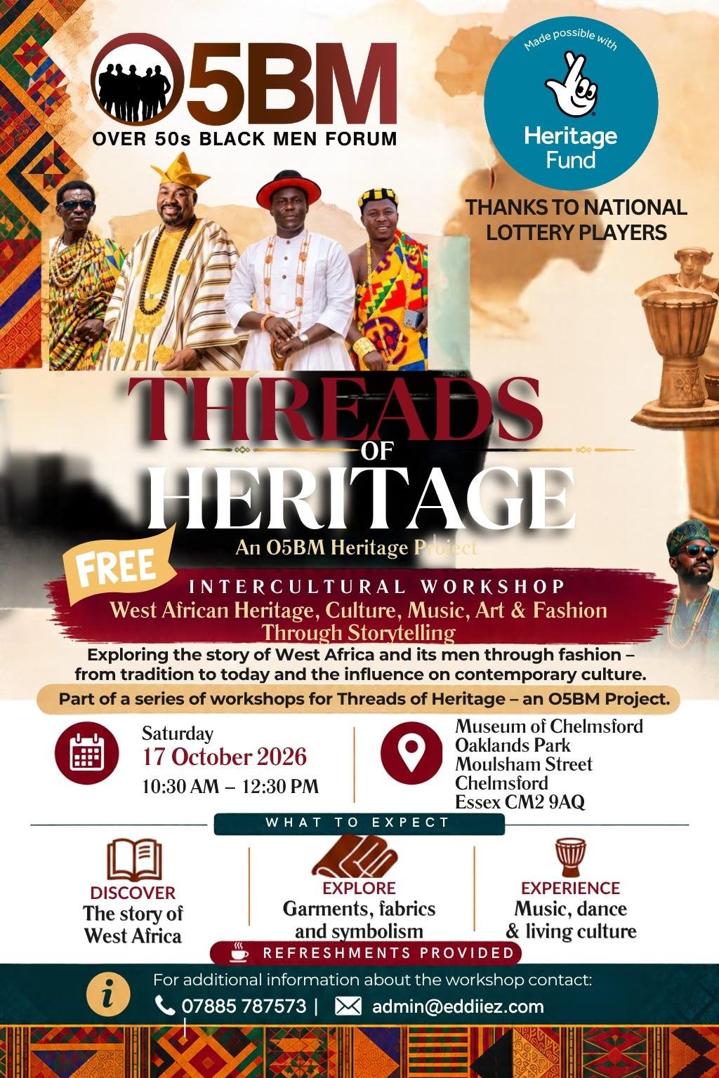 🌍 THREADS OF HERITAGE – Intercultural Workshop 🎨🥁